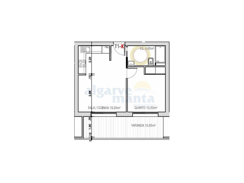 Nova construção - Apartamento T1 sito no 2º andar de um edifício - ... — Monte Gordo, Faro
