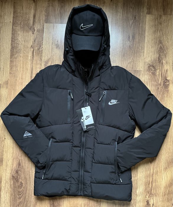 ‼️ Куртка Nike тепла / зимова куртка найк / графіт і чорні ‼️