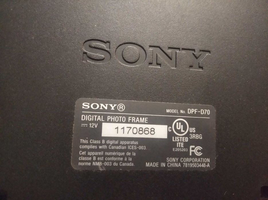 цифрова фоторамка Sony
