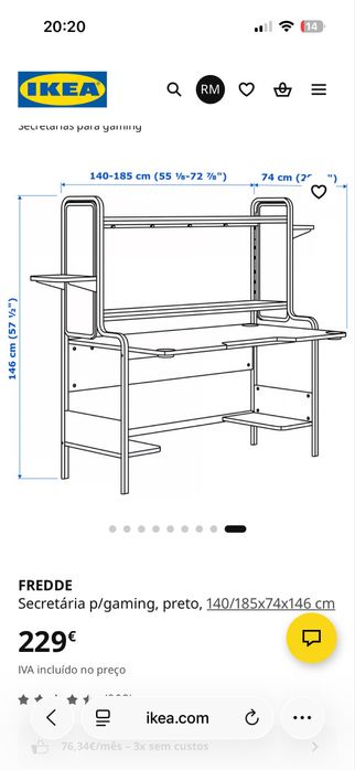 Vendo secretária FREDDE IKEA