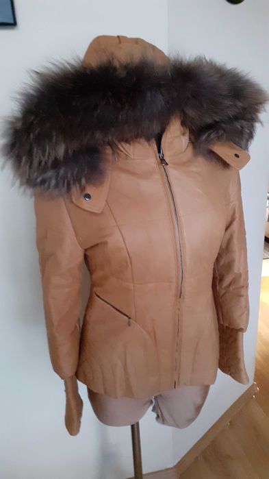 Kurtka skórzana z futrem