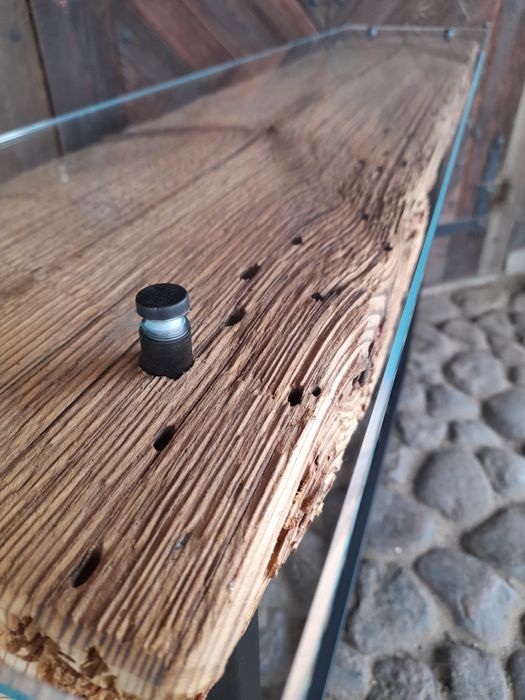 Konsola loft szkło metal.