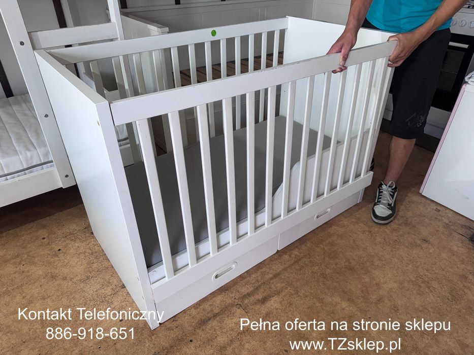 Łóżeczko niemowlęce IKEA z 2 szufladami Transport