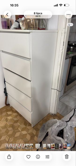 Komoda wysoka 5 szuflad odbior lublin lipowa centrum