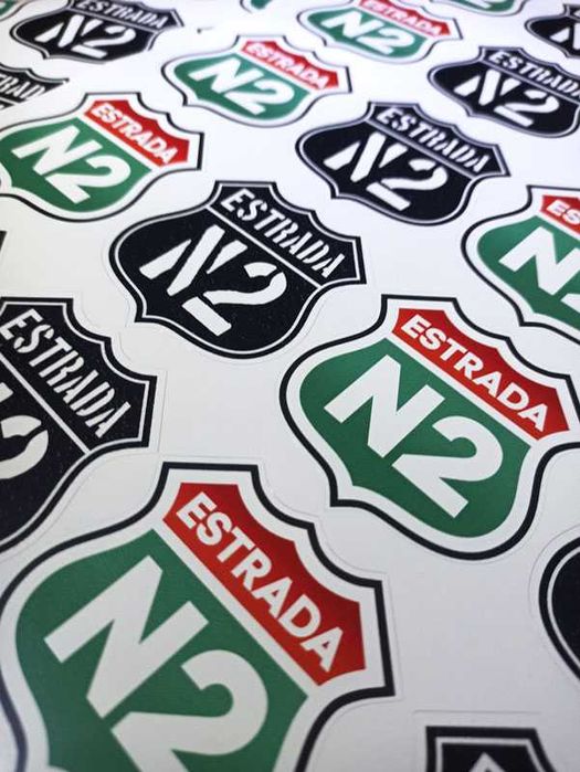 Autocolante Vinil Estrada Nacional N2 Yamaha Vespa Kawasaki Honda