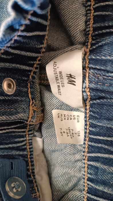 Джинси на резинці для дівчинки 128 см h&m, ціна за одні