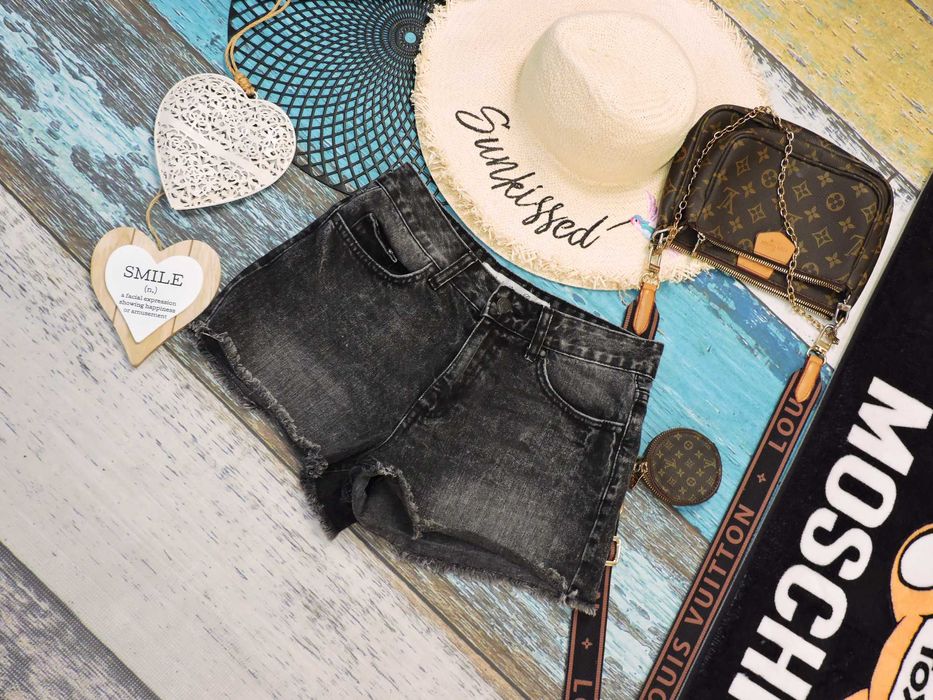 Denim Stylowe szorty jeans 38