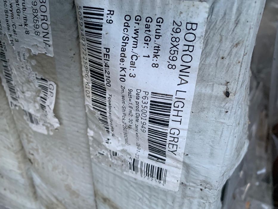 Gres mrozoodporny szkliwiony 50% TANIEJ!!Boronia light grey 64 m2