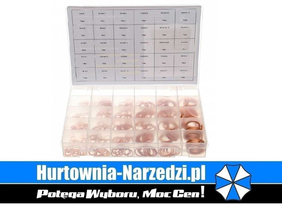 Podkładki miedziane, zestaw 300 sztuk