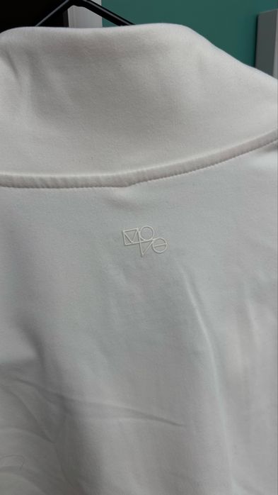 Спортивна зіпка рашгард молочного кольору h&m soft move