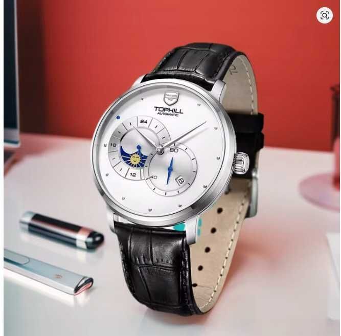 Zegarek męski TOPHILL, mechanizm automatyczny TW057G, 42mm