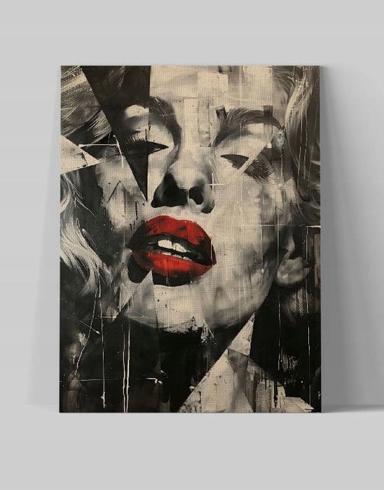Obraz na płótnie Marilyn Monroe 60x80 cm - Ikona Popkultury w Pop-Art