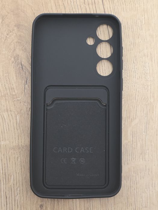 Etui Samsung A55 5g czarne z kieszonką na kartę