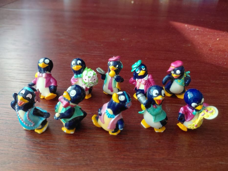 Figurki kinder jajko niespodzianka - pingwiny komplet