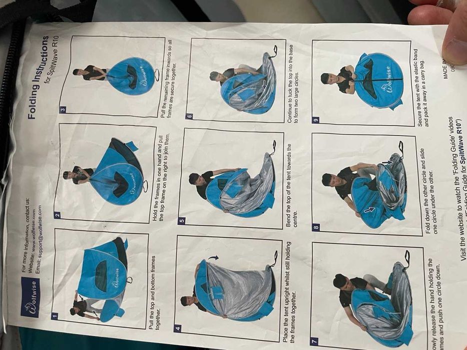 WolfWise UPF 50+ Easy Up 2-3 osobowy namiot plażowy  2037