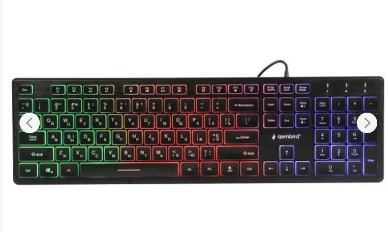 Клавіатура дротова Gembird KB-UML-01-UA USB (RU/EN/UA)