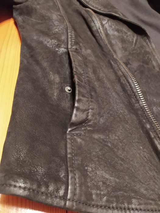 Skórzana kurtka meska Tigha ramoneska, nowa rozmiar S/M skóra biker