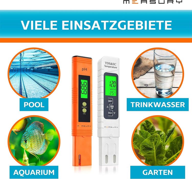 Miernik ph do akwarium measury plus zestaw mierników tds