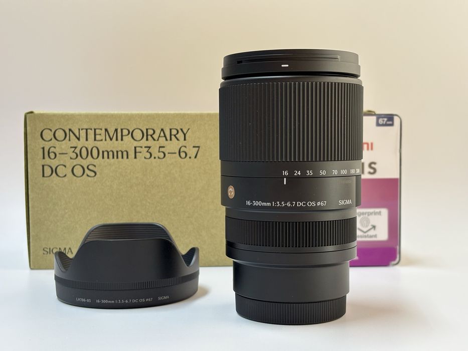 Sigma 16–300 mm f/3.5–6.7 DC OS Contemporary – Sony E APS-C + filtr Marumi UV 67 mm – gwarancja do 2031 r.
