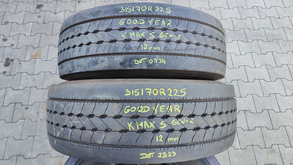 Opony 315/70R22,5 GOODYEAR KMAX S GEN-2 HL 12mm x2
