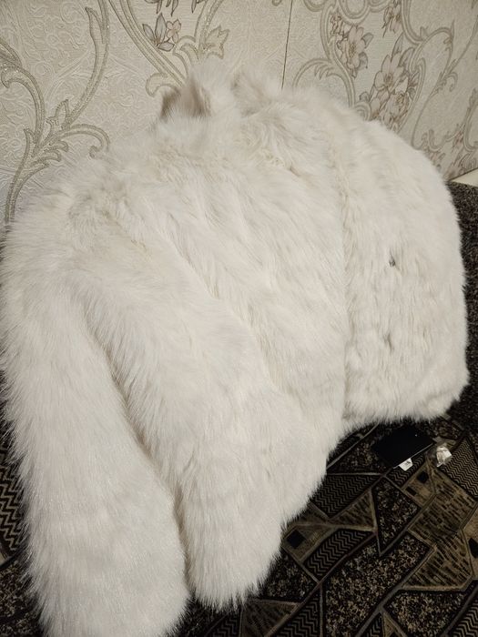 еко шуба біла, нова