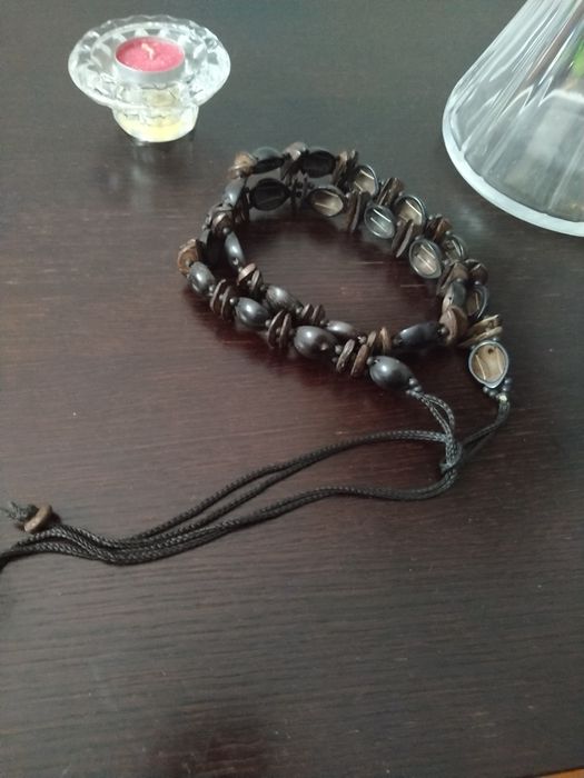 Cinto preto e castanho estilo étnico, original