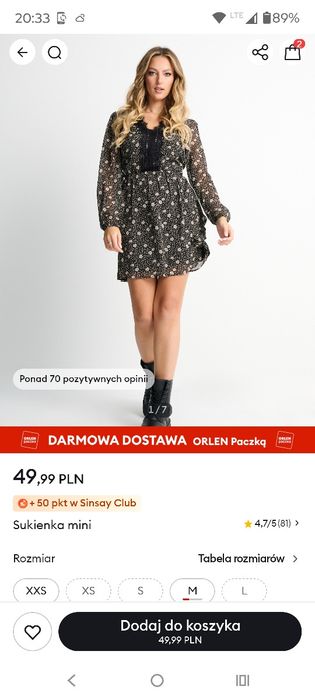 Sukienka nowa sinsey