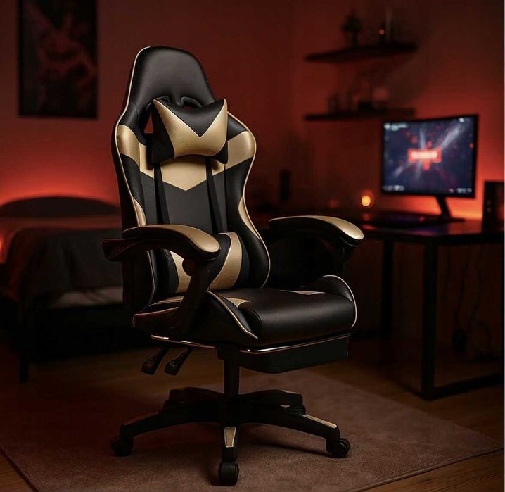 FOTEL GEAMINGOWY dla chłopca na prezent do gier komputera wygodny