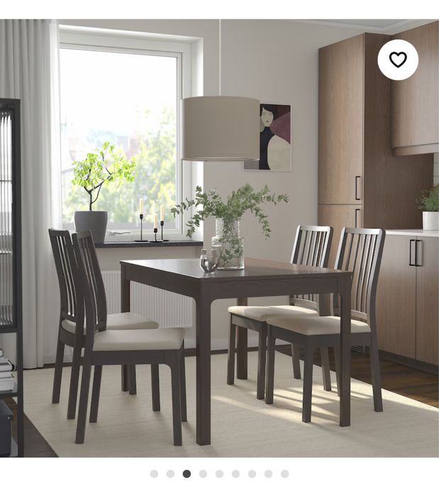 Mesa de Jantar retangular extensivel de madeira