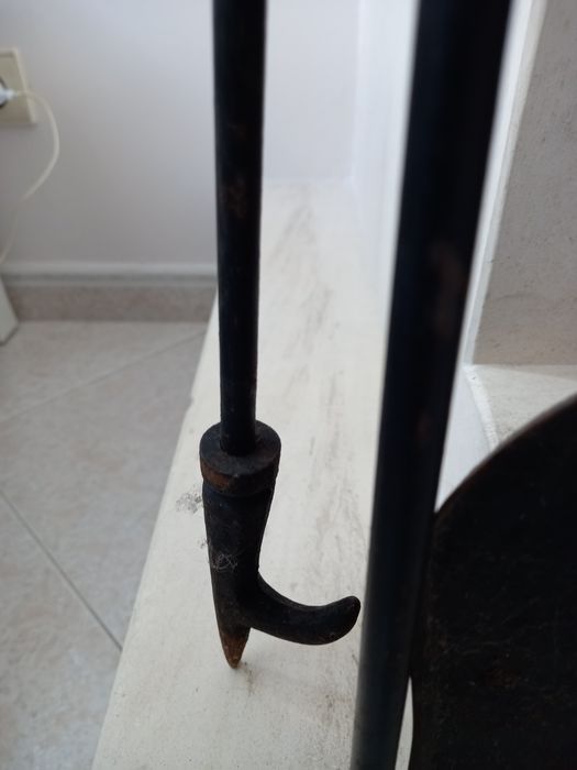 Conjunto 3 utensílios para Lareira em ferro macico