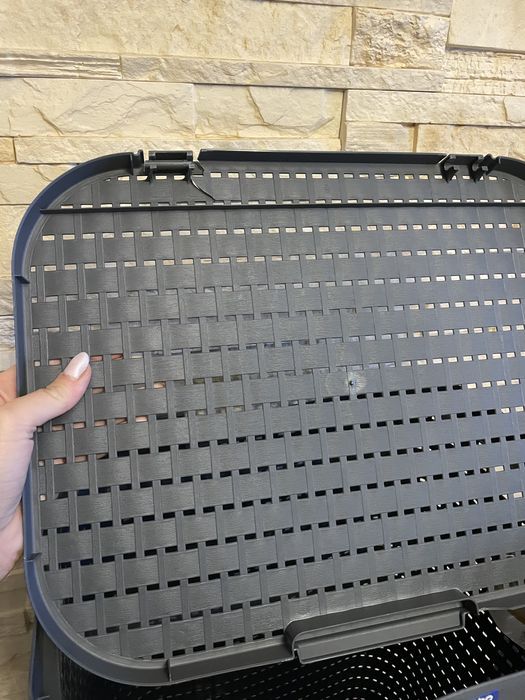 Kosz na bieliznę Rotho COUNTRY 55l antracyt