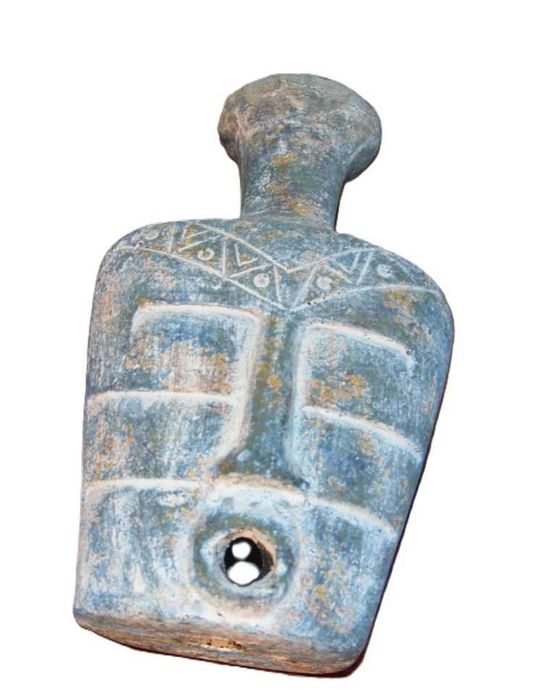Jarra em terracota, com motivos Astecas, feita no México