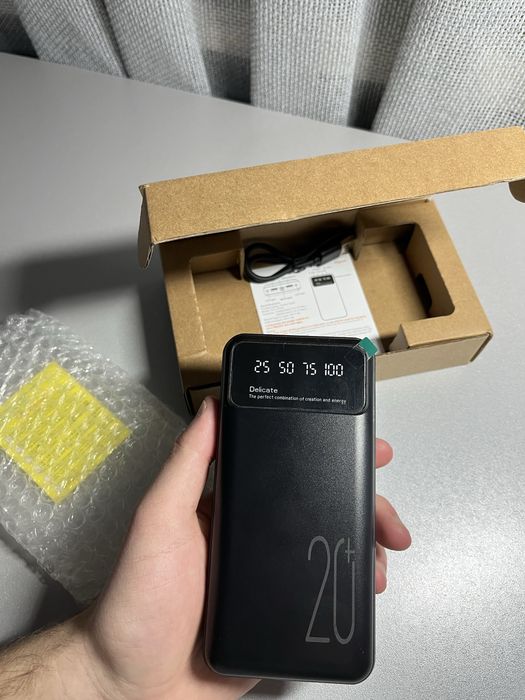 Power Bank 20000 mAh с дисплеем | 2 USB + Type-C | Быстрая зарядка