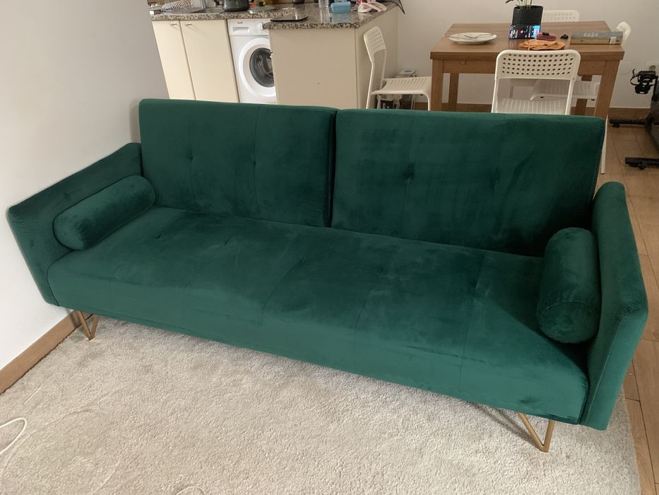 Sofá cama verde