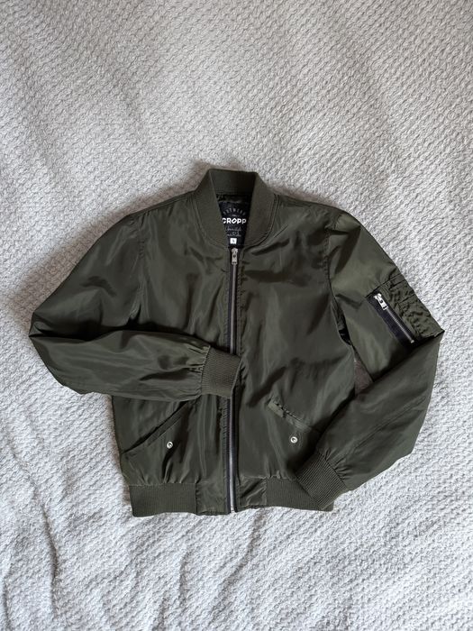 Kurtka bomberka CROPP | Ciemny Zielony Khaki | Rozmiar S