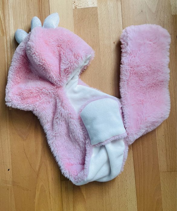 Плюшева рожева шапка шарф единоріжок 2-3роки