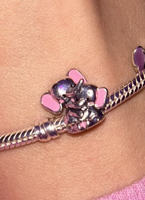 Charms, zawieszka różowe słoniki
