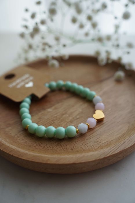 Bransoletka z naturalnych kamieni Golden Mint Mindihandmade.pl