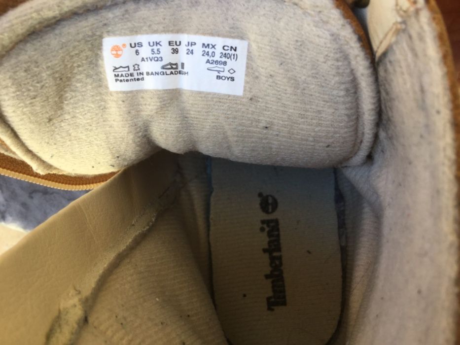 Botas de Timberland Originais de Menino nº 39