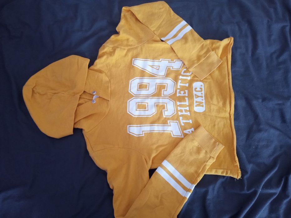 Bluza krótka żółta