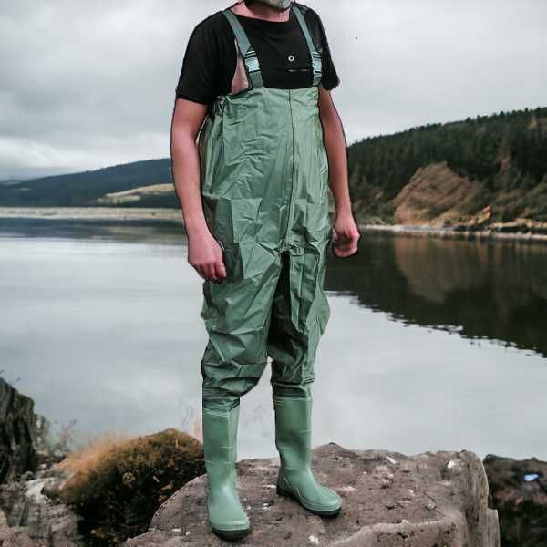 Regulowane Wodery Spodniobuty Roz. 47 Spodnie Męskie Do Wody Gumowane