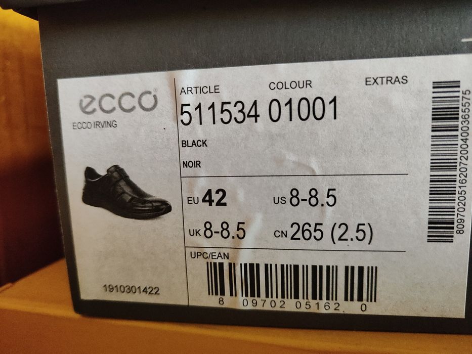 Кеди туфлі  Ecco Irving оригінал шкіра 42 розмір