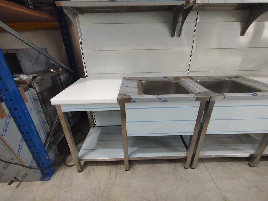 Bancada T1 com pio em inox com cepo de talho - NOVO - SUPER PREÇO