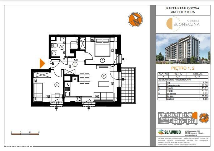 Nowe 3 pokoje Balkon Klimatyzacja wykonczone pod klucz Marki Słoneczna