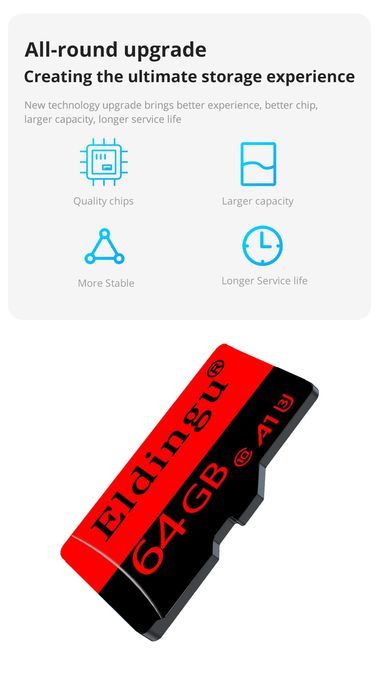 Cartão de memória TF NOVO para PC/telemóvel/portátil/drone/câmera/etc