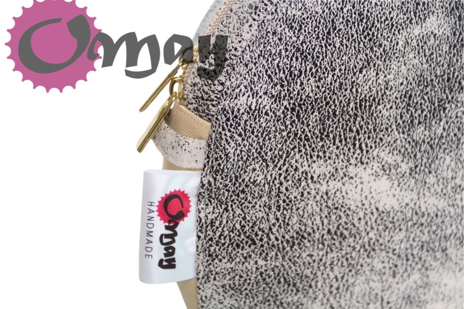 Beżowy organizer do OBAG MOON LIGHT hummus ZŁOTO 2kieszenie wkład OMAY