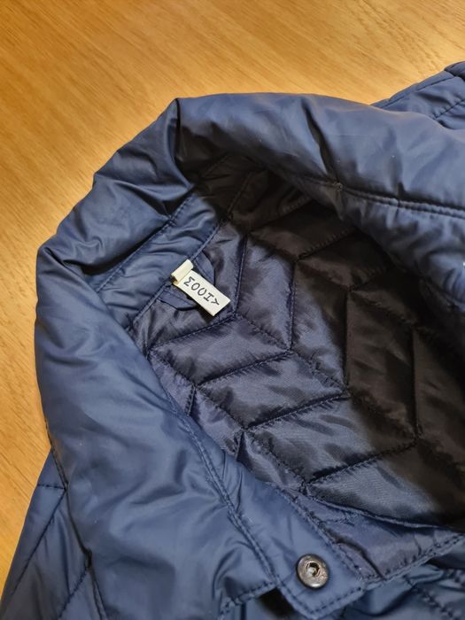 Granatowy pikowana długa kurtka rozm. 36