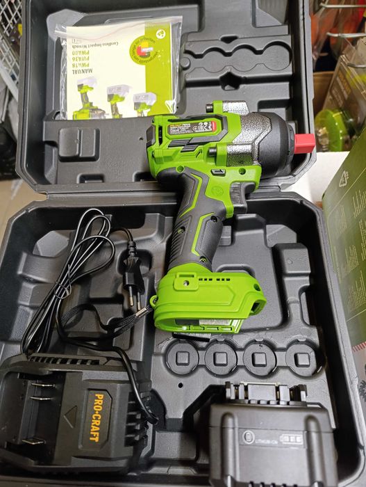 Гайк.акум. PRO-CRAFT PWA-36 (кейс,1АКБ 20/4А,зарядне) ціна по телефону