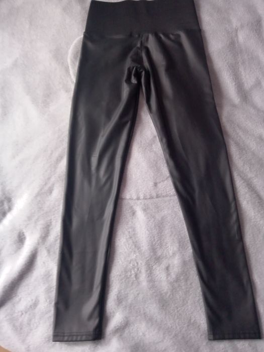 Spodnie damskie eko skóra ,wysoki stan