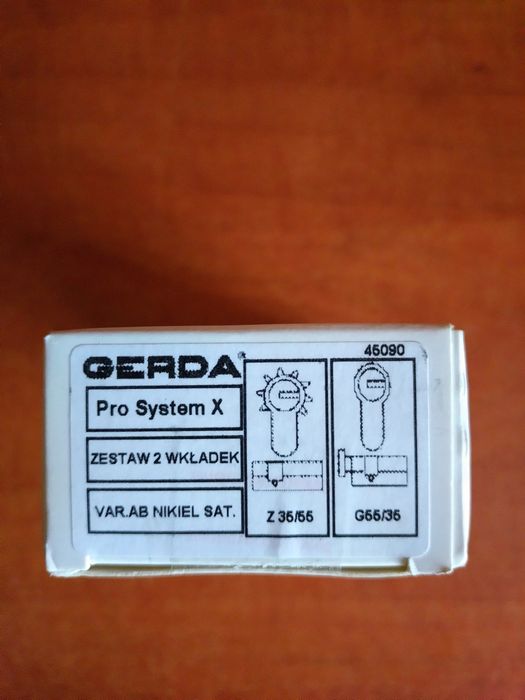 Wkładki Gerda w systemie jednego klucza Pro System X Z35/55 G55/35